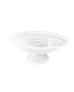 CENTRO DE MESA EM VIDRO BRANCO FOSCO WG0127