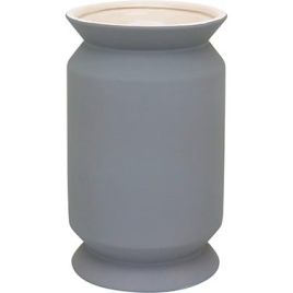 VASO WINNIE CERÂMICA 23x14x14cm CINZA