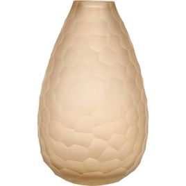 VASO MOANA VIDRO 22x13x13cm ÂMBAR