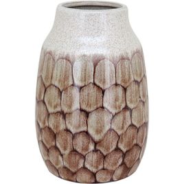 VASO CERÂMICA 22x15x15cm MARROM
