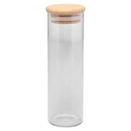 PORTA MANTIMENTO DE VIDRO BOROSSILICATO COM TAMPA DE BAMBU 210ML - WOLFF 20525