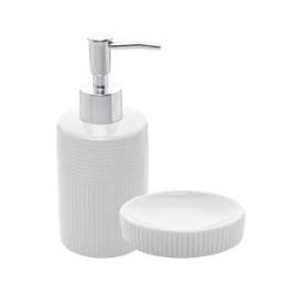 CONJUNTO 2 PEÇAS PARA BANHEIRO DE CERÂMICA ESSÊNCIA BRANCO - WOLFF 20830
