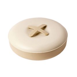 Petisqueira Redonda com Tampa e Divisórias em Bambu e PP Bege 25cm x 9.5cm - Lyor 220359