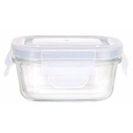 Pote Hermético com Tampa Retangular 120ml Vidro - Lyor 221010