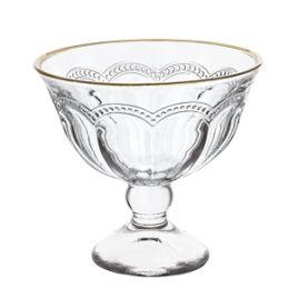 Taça para Sobremesa Belle Epoque com Fio de Ouro 180ml Vidro - Lyor 221072