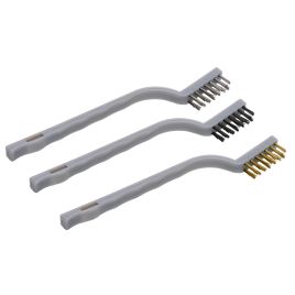 Conjunto 3 Escovas para Limpeza Pesada 16,5cm Cinza Aço Inox - Lyor 221163