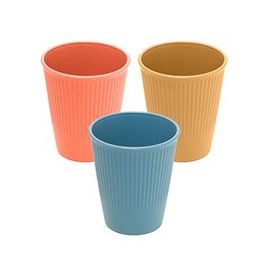 Copo de PP e Bambu Sortido Stripes 370ml - Lyor 221230