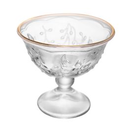 Taça para Sobremesa New Butterfly com Fio de Ouro 225ml Vidro - Lyor 221438