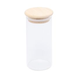 PORTA MANTIMENTO DE VIDRO BOROSSILICATO COM TAMPA DE BAMBU 800ML - WOLFF 29467