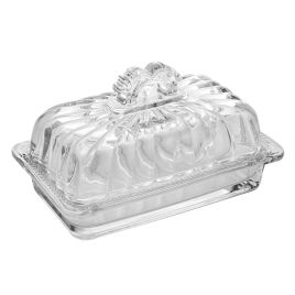 Manteigueira de Cristal Ecológico com Tampa Imperial 17,5cm x 10,5cm x 10cm - Lyor 4984