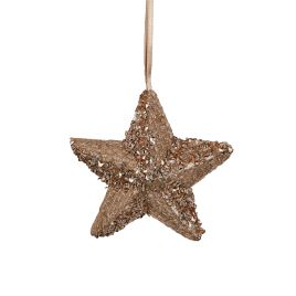 ENFEITE NATALINO ESTRELA BEGE
