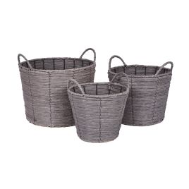 SET 3 PCS CESTO RATTAN C/ ALCA 55963-317