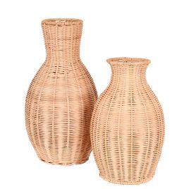 SET X2 VASOS EM RATTAN (ROTIM) 58156-380