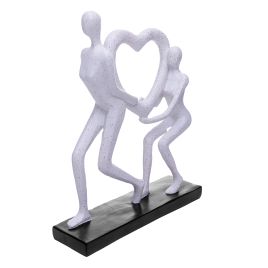Adorno Decorativo Círculo de Amor 18,5cm x 5,5cm x 22,5cm Resina - Wolff 62005