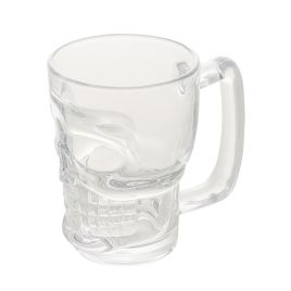 Caneca para Chopp e Cerveja de Vidro Caveira Rock Style 365ml - Lyor 7214