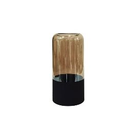 VASO DE VIDRO FUME E PRETO BC0070