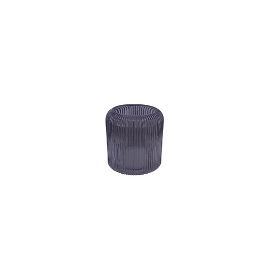 VASO DE VIDRO CANELADO FUME BC0123