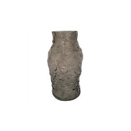 VASO DECORATIVO EM VIDRO - FUME - 15.5X15.5X29CM BF2048