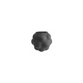 RE VASO DECORATIVO EM VIDRO - PRETO FOSCO - 20X20X18,5CM BH0262