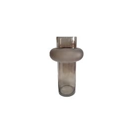 VASO DECORATIVO EM VIDRO - MARROM - 20X20X35CM BH0300