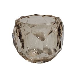 PECA DECORATIVA EM VIDRO - CASTICAL - ROSE - 8X8X6,5CM BH0337