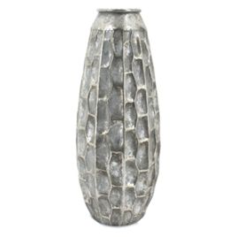 VASO DE METAL PRATA 22,5CM X 22,5CM X 55,5CM CR0095