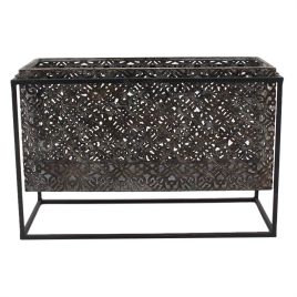 RE CACHEPOT DE METAL PRETO CR0137