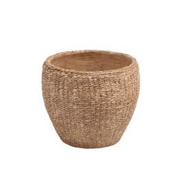 VASO DECORATIVO TRAMADO EM CIMENTO MARROM CS0011