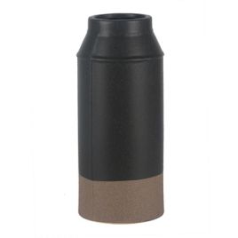 VASO DE CERAMICA PRETO E MARROM CT0085