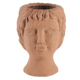 RE VASO DE CERAMICA ROSTO MARROM CT0133