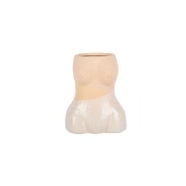 VASO NO FORMATO DE CORPO DE CERAMICA TONS TERROSOS CT0182
