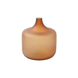 RE VASO DE VIDRO TRABALHADO AMARELO DI0078
