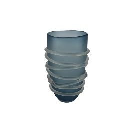 RE VASO EM VIDRO AZUL DK0035