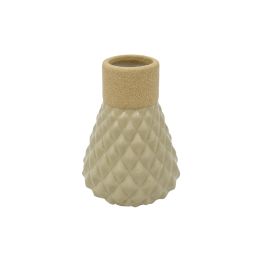 VASO DECORATIVO CERAMICA VERDE E BEGE DL0130