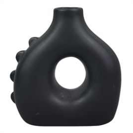 VASO DE CERAMICA PRETO DN0070