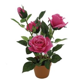 PLANTA ARTIFICIAL  ROSEIRA 22CM X 15CM X 35CM DP0017