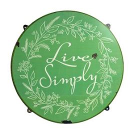 RE PLACA DECORATIVA EM METAL LIVE SIMPLY 38CM X 0,1CM X 38CM HD0340