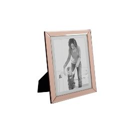 D PORTA RETRATO EM VIDRO E METAL COBRE 24,5CM X 26,5CM X 1CM KV0179