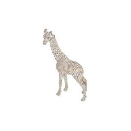 GIRAFA DE RESINA BRANCA E BRONZE 20,5CM X 12CM X 39CM LC0391