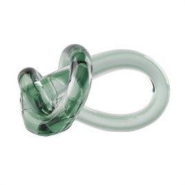 PECA DECORATIVA EM VIDRO DECORAÇÃO DE MESA NO TRANSPARENTE E VERDE LR0014