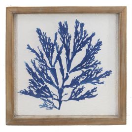 RE QUADRO DECORATIVO EM MADEIRA BRANCO E AZUL MB0192