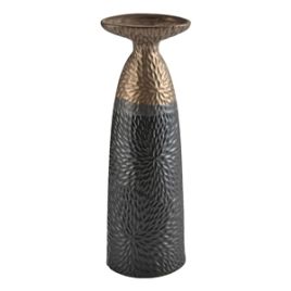 VASO DE CERAMICA PRETO E DOURADO MX0009