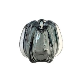 VASO DE VIDRO CINZA - MURANO 24,5CM X 24,5CM X 22CM OD0062