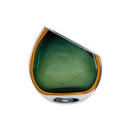 VASO DE VIDRO VERDE ESTILO MURANO OD0170