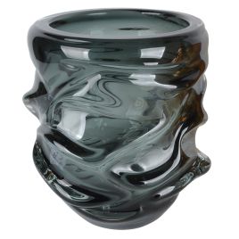 VASO DE VIDRO FUME ESTILO MURANO OE0017