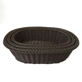 D CONJ. DE CESTOS EM FIBRA SINTETICA MARROM  3 PCS G  30CM X 2 PG0014