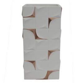 VASO DE RESINA BRANCO 12,5CM X 8,5CM X 29CM PO0111