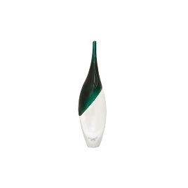VASO DE VIDRO TURQUESA E TRANSPARENTE RDH0001