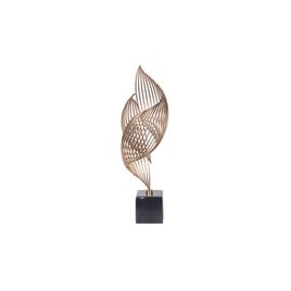 PECA DECORATIVA DE METAL E PEDRA DOURADA E PRETA RKP0009