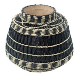 RE VASO DE BAMBU E TRANCADO PRETO E NATURAL RMH0005